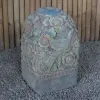 Product image 2 of the product “Balinese Stand for Umbrella or Flag - Old Style - Made from cement and taro sand, several parts, Approx. 50cm height ”